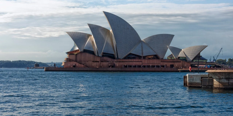 Aerial view of the Sydney Opera House and Sydney Harbour