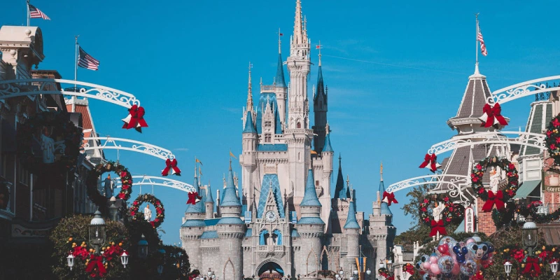 Visitors walking through Main Street USA at Walt Disney World in Orlando